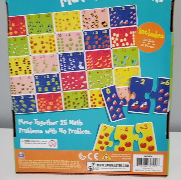 Spell It Out puzzle, Match Your Math puzzle,Ready for School ages 2-5 yes. New - Picture 9 of 14